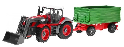 Traktor Czerwony Przyczepa Zielona 2.4GHz