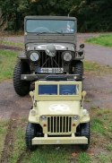 Pojazd Retro Wojskowy 4x4 Piaskowy 12V JH-101 WILLYS