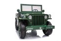 Pojazd Retro Wojskowy JEEP WILLYS 4x4 Zielony 24V SUPER POWER + POWIĘKSZONY AKUMULATOR