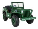 Pojazd Retro Wojskowy JEEP WILLYS 4x4 Zielony 24V SUPER POWER + POWIĘKSZONY AKUMULATOR