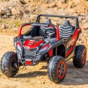 Buggy ATV Strong Racing dla 2 dzieci Czerwony + Silnik bezszczotkowy + Pompowane koła + Audio LED Czerwony