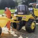 FALK Traktorek Baby Komatsu Żółty z Przyczepką + akc. od 1 roku