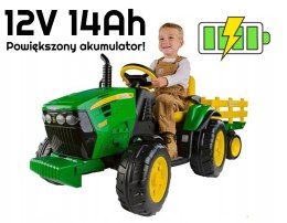 Traktorek Na akumulator Peg Perego John Deere POWIĘKSZONY AKUMULATOR 12V 14Ah