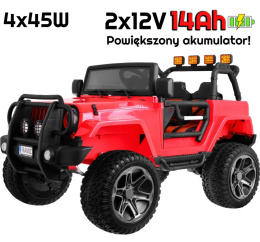 Auto na Akumulator WXE-1688 Czerwony 12V28Ah - POWIĘKSZONY AKUMULATOR