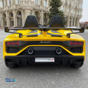 LICENCJONOWANY LAMBORGHINI AVENTADOR SVJ DLA 2 DZIECI, FUNKCJA DRIFTU MIĘKKIE SIEDZENIE, MIĘKKIE KOŁA/SX2028 2x300W