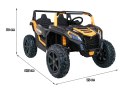 Buggy ATV Strong Racing dla 2 dzieci Biały + Silnik bezszczotkowy + Pompowane koła + Audio LED