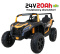 Buggy ATV Strong Racing dla 2 dzieci Złoty + Silnik bezszczotkowy + Pompowane koła + Audio LED