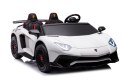 Auto na akumulator XXL Lamborghini Aventador SV STRONG 200W bezszczotkowy silnik 24V Biały