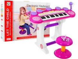 Keyboard Werble MP3 USB 3 Oktawy Różowy