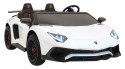 Auto na akumulator XXL Lamborghini Aventador SV STRONG 200W bezszczotkowy silnik 24V Biały