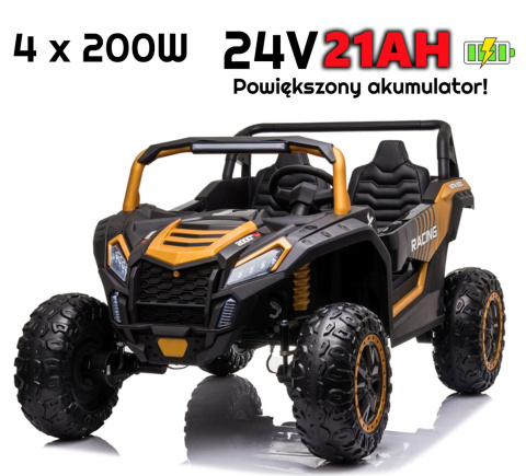 Autko na akumulator MEGA Buggy ATV Racing 4x4 ZLOTY 24V 21Ah