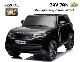 Auto Na Akumulator Range Rover DK-RR998 24V Czarne Lakierowane + panel MP4