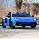 Auto na akumulator XXL Lamborghini Aventador SV STRONG 200W bezszczotkowy silnik 24V Niebieski