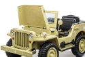 Pojazd Retro Wojskowy 4x4 Piaskowy 12V JH-101 WILLYS