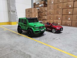 Auto na akumulator Mercedes Benz G63 AMG GIGANT XXL + PANEL MP4 4x200W 24V Zielony LAKIER MAT