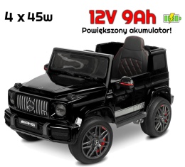 Auto na akumulator Mercedes G63 4x4 Lakierowany Czarny + POWIĘKSZONY AKUMULATOR 12V9Ah