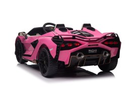 Auto na akumulator dwuosobowe Lamborghini SIAN Różowy 4x100W 24V