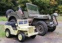 Pojazd Retro Wojskowy 4x4 Piaskowy 24V JH-101 WILLYS