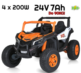 Wielki pojazd 2os. Buggy Off-Road UTV X3 4x200W 24V9AH do 90KG! Pomarańczowy