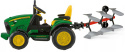 ZESTAW John DEERE traktor + przyczepka + cysterna + brona + pług ROLLY TOYS