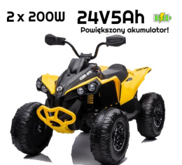 Quad CAN-AM 2x200W 24V Na Akumulator DK-CA002 żółty