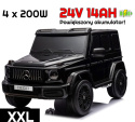 Auto na akumulator Mercedes Benz G63 AMG GIGANT XXL 4x200W 24V Czarny + POWIĘKSZONY AKUMULATOR 24V 14AH