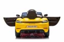 Autko na akumulator Porsche 718 Żółty + Dotykowy EKRAN MP4 Pilot MP3 światła pasy