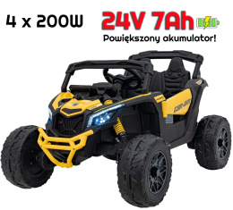 Auto Na Akumulator Buggy Can-am DK-CA003 Żółty 4x200W 24V7Ah