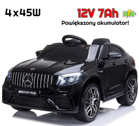 Auto na Akumulator Mercedes GLC 63S CZARNY LAKIEROWANY 4x45W