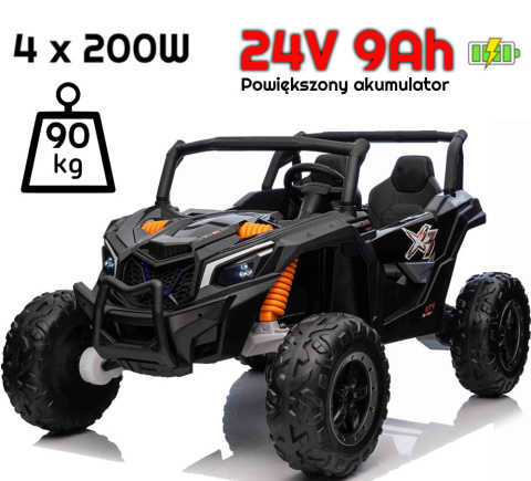 Wielki pojazd 2os. Buggy Off-Road UTV X3 4x200W 24V7AH do 90KG! Czarny