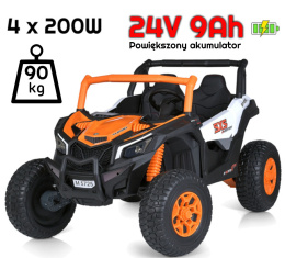 Wielki pojazd 2os. Buggy Off-Road UTV X3 4x200W 24V9AH do 90KG! Pomarańczowy