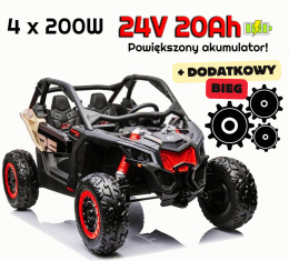 Pojazd Buggy CAN-AM Maverick 3 Turbo RR Czarny 4x200 24V DK-CA001