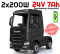 Pojazd TIR Ciężarówka Scania R-SERIE 24V 2x200W Czarna