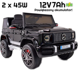 MERCEDES G63 AMG, MIĘKKIE KOŁA EVA MIĘKKIE SIEDZENIE FULL OPCJA 2x45W