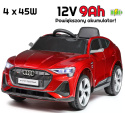 Auto na akumulator Audi E-Tron Sportback Czerwony lakierowany 4x4 12V 9Ah - POWIĘKSZONY AKUMULATOR