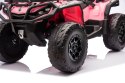 Quad Can Am Outlander 4x4 na akumulator 12V 14Ah + PILOT Różowy