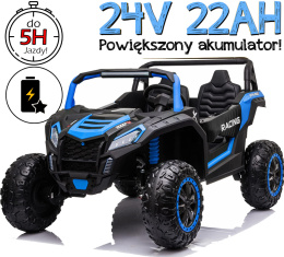 Autko na akumulator MEGA Buggy ATV Racing 4x4 NIEBIESKI 24V 22Ah