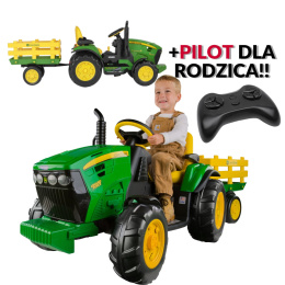 Traktorek JOHN DEERE z przyczepką na akumulator + PILOT Peg Perego