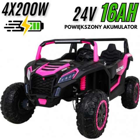 Pojazd Buggy ATV Racing 4x4 Różowy 24V 16Ah