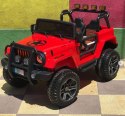 Auto na akumulator Monster Jeep 4x4 Czerwony