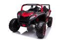 Buggy ATV Strong Racing dla 2 dzieci Czerwony + Silnik bezszczotkowy + Pompowane koła + Audio LED Czerwony