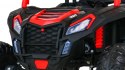 Buggy ATV Strong Racing dla 2 dzieci Czerwony + Silnik bezszczotkowy + Pompowane koła + Audio LED Czerwony