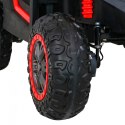 Buggy ATV Strong Racing dla 2 dzieci Czerwony + Silnik bezszczotkowy + Pompowane koła + Audio LED Czerwony